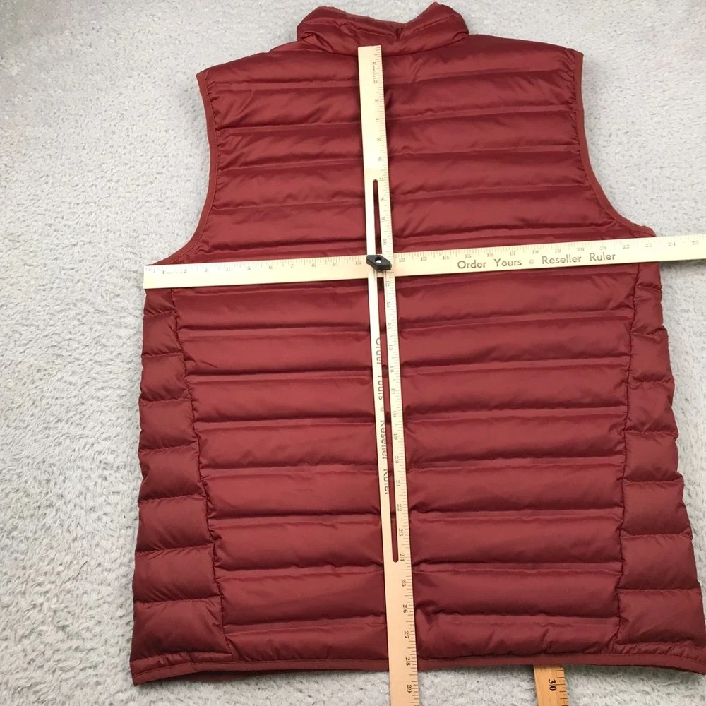 Columbia Lake 22 Down Puffer Vest Mens L Deep Rust 650 Duck Insulated Full Zip